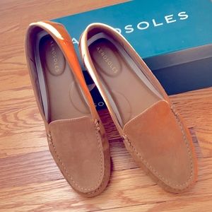 Camel suede loafers BRAND NEW